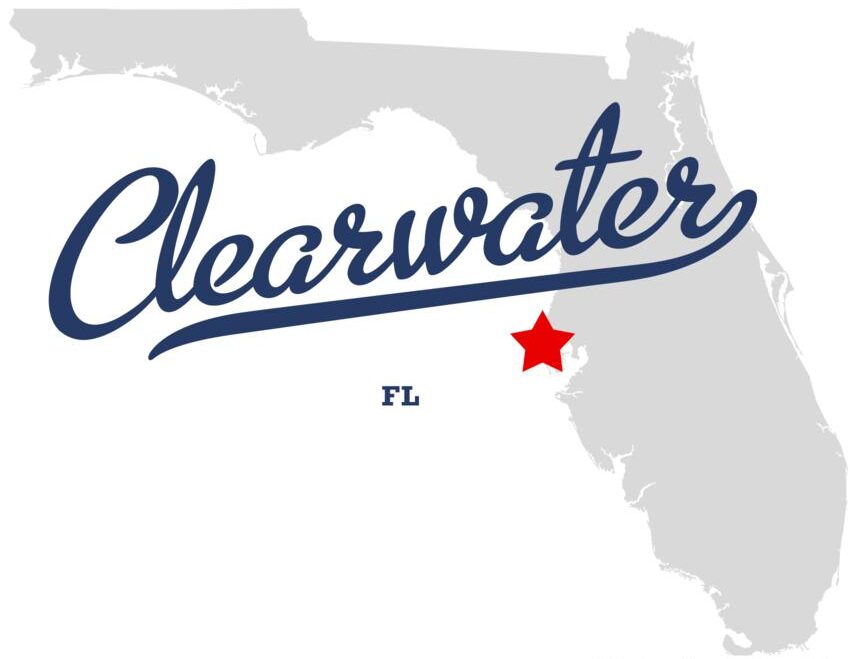 Map of Clearwater Florida for selling guns