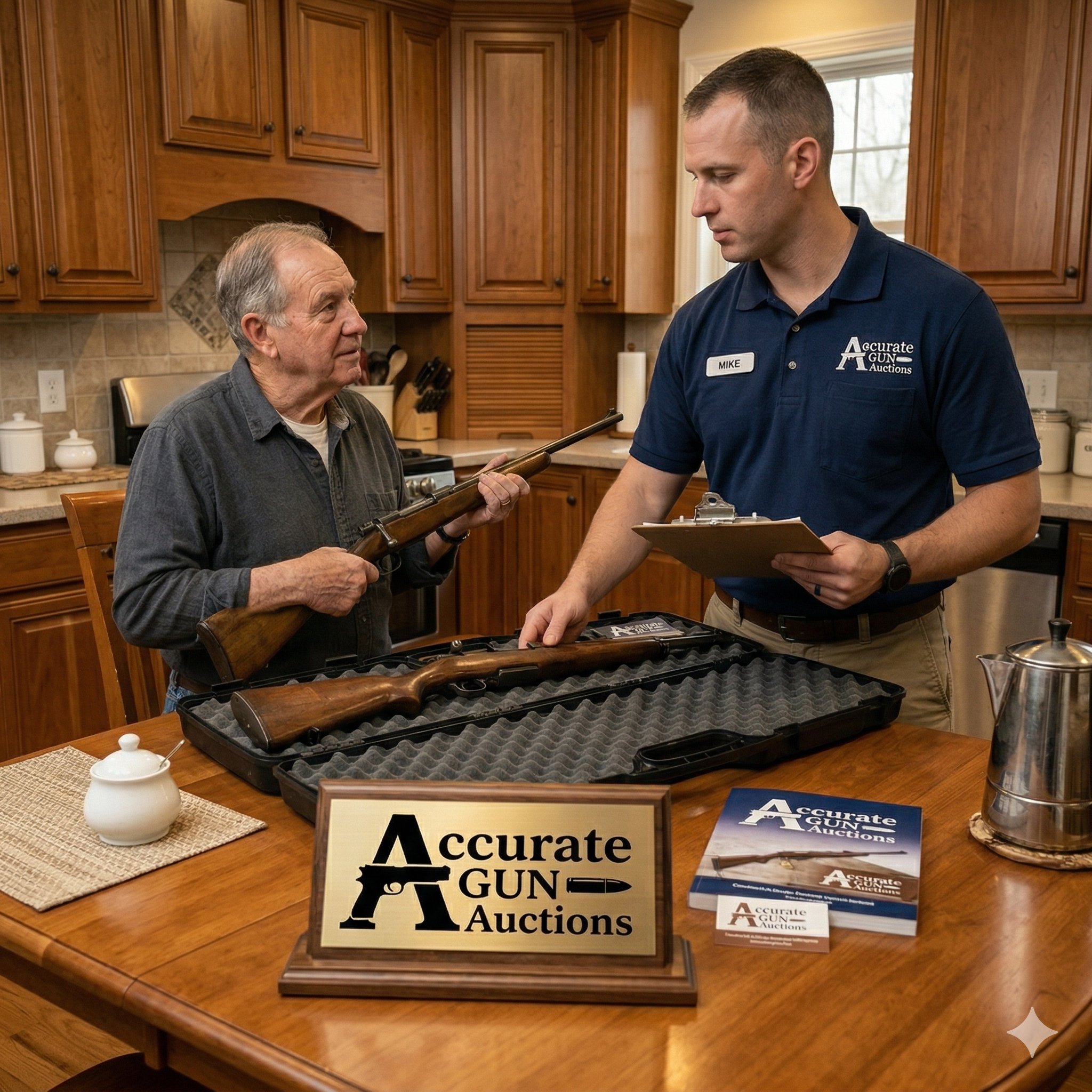 Accurate Gun Auctions expert providing a safe, FFL-compliant appraisal near me in Orlando