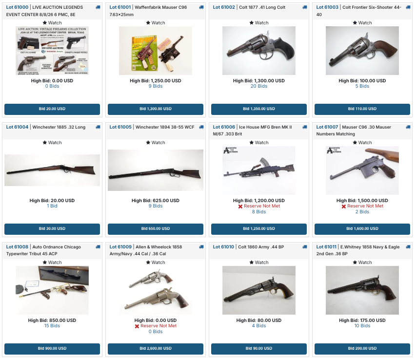 Licensed Ffl Texas Online Firearm Auction Catalog